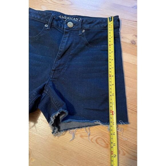 American Eagle Outfitters sky high shortie Womens Jean Shorts Blue Cut Off Denim - Picture 3 of 10